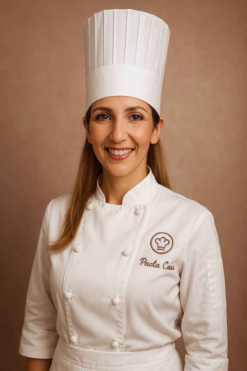 Paola in divisa da chef